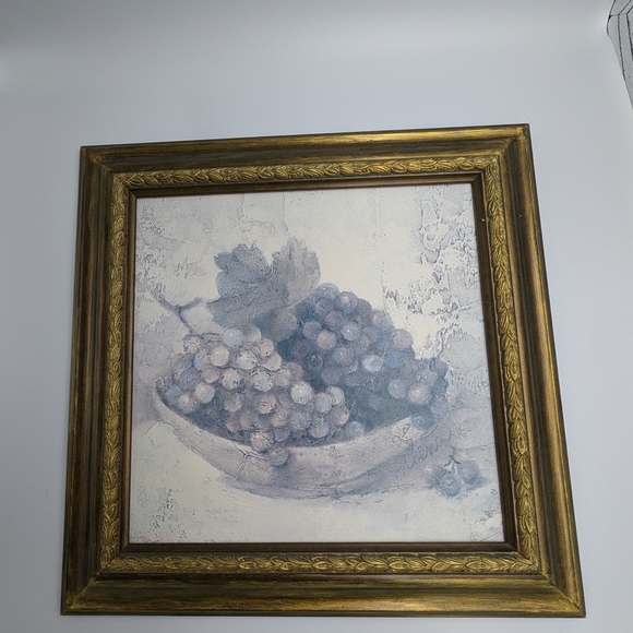 Framed Grape Still Life Art - Picture 2 of 3